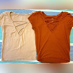 MeTo We Sexy Crisscross BUNDLE Tops XS/S